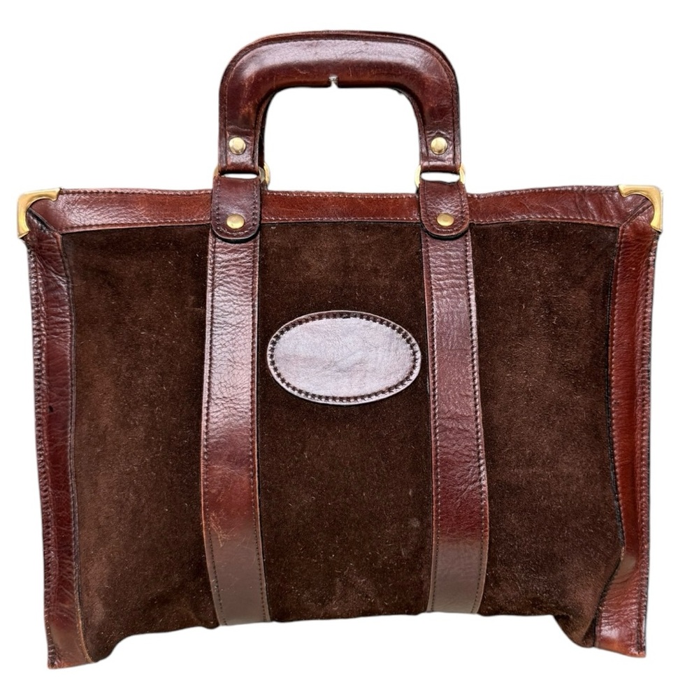 Saks Fifth Avenue Brown Leather Laptop Bag